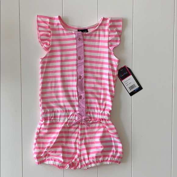 Pink Striped Romper - Picture 1 of 5